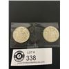 Image 1 : Lot of 2 Canada Silver 50 Cent Pieces 1965and 1966