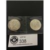 Image 2 : Lot of 2 Canada Silver 50 Cent Pieces 1965and 1966