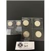 Image 1 : Lot of 6 Silver Coins 4 Canadian Silver Quarters and 2 USA Silver Dimes