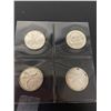 Image 5 : Lot of 6 Silver Coins 4 Canadian Silver Quarters and 2 USA Silver Dimes