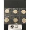 Image 2 : Lot of 6 Canada Silver Quarters.With 2 Variations of 1947 ( With and Without Maple Leaf)