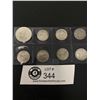 Image 2 : Lot of 8 Canadain Silver Coins 7 Dimes and 1 Quarter. 3 Dimes are 1967 as is the Quarter