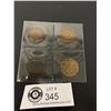 Image 1 : Lot of 4 Canada Large Cents 1888, 1913,1915 and 1916