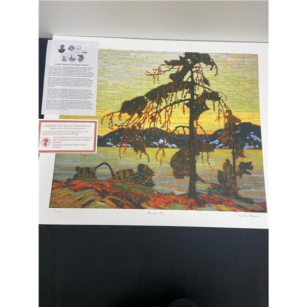 Group of 7 Unframed Numbered Print. " The Jack Pine" by Tom Thompson With COA 24" x 20"