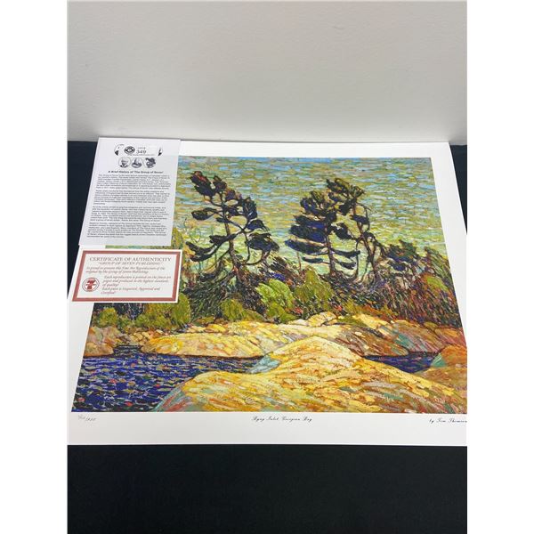 Group of 7 Unframed Numbered Print. " Byng Inlet, Georgian Bay" by Tom Thompson With COA 24" x 20"