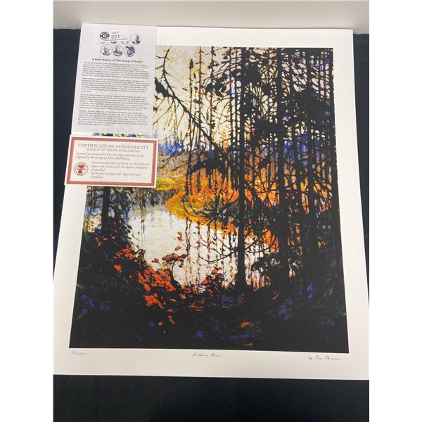 Group of 7 Unframed Numbered Print.   Northern River  by Tom Thompson With COA 24  x 20 