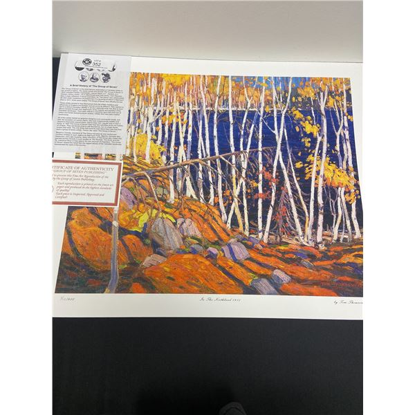 Group of 7 Unframed Numbered Print. " In The Northland 1915" by Tom Thompson With COA 24" x 20"