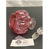 Image 3 : Fenton 1940's Cranberry Glass Perfume Bottle Original Stopper 4 1/2 " Tall