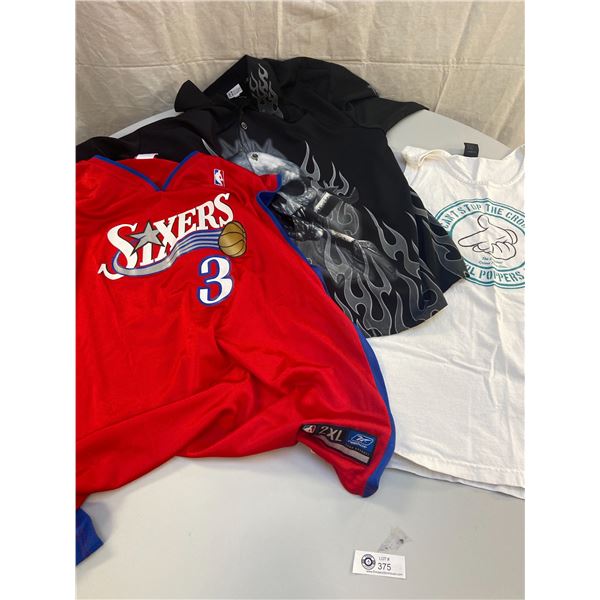 Lot XXL Men's Clothing - All new- Washed 1x Skull Shirt with Skull Buttons 2 Tanks Crooks & Castles 
