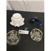 Image 2 : Vintage Glass Lot, Fenton, Milk Glass, Hobnail Nowl ( pre Logo) Dolphin Paperweight, 2 Glass Frogs f