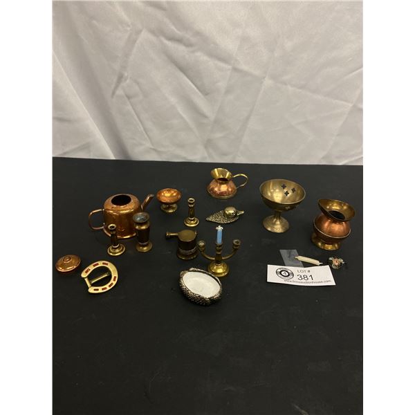 Collection of Miniature Copper and Brass Pieces
