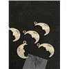 Image 3 : 5 Sterling Silver Man in the Moon Pendants/charms