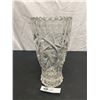 Image 1 : Pinwheel Etched Heavy Glass Vase