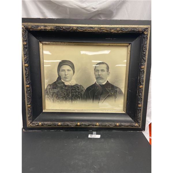 Early 1900's Double Portrait Picture In Frame