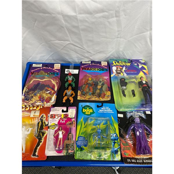 Tray Lot of Action Figures Mostly Still Sealed in Packages