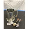 Image 1 : Nice Lot of Ocean Liner Items. P&O Ocean Liner Oriana Pweter Mug and Souvenir Spoon and Cunard Line 
