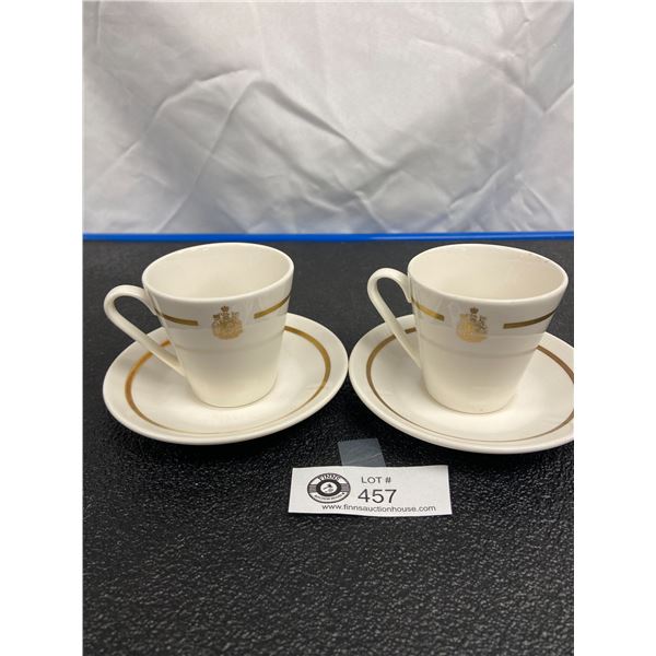 Pair of Government of Canada Demitasse Cups and Saucers