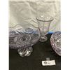 Image 2 : Amethyst Glass Set. Urn, Bowl, Footed Dish