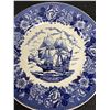 Image 3 : Vintage Lot of 2 Old English Staffordshire Blue Plates