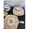 Image 2 : Lot of Vintage Dishes and Tea Cups " Hydrangea" Dish and "February" Tea Cups