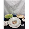 Image 1 : Lot of Vintage Dishes. Royal Winton Pink Dish, Melbaware, Stouffer Plate Etc