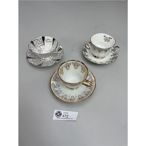 Lot of Vintage Dishes Gold Rim Candy Dish ( Germany) Tea Cup, Old Colony House Plate Etc