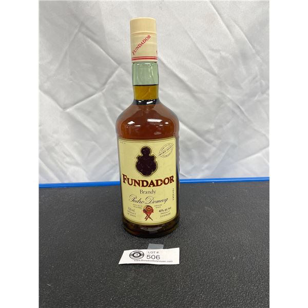 Vintage 1989 Full Sealed Bottle Fundador Brandy