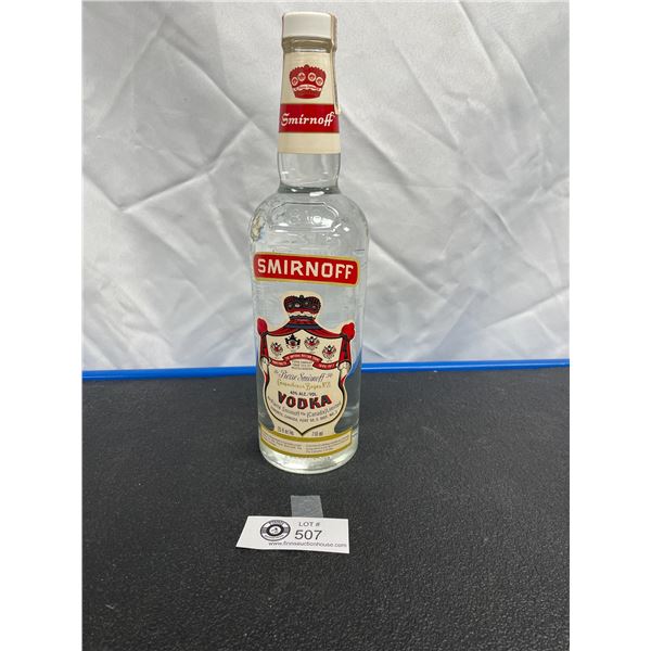 Circa 1970 Full Bottle Smirnoff Vodka With Tax Seal.