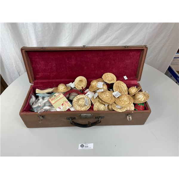 Vintage Instrument Case of Crafting Supplies