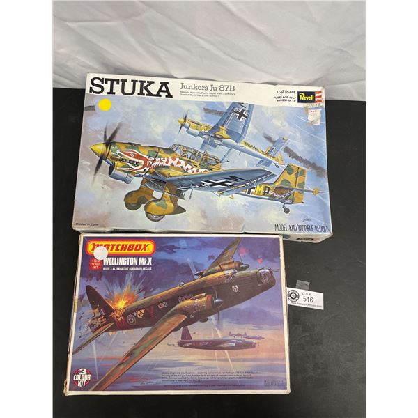 Lot of 2 Military Airplane Models