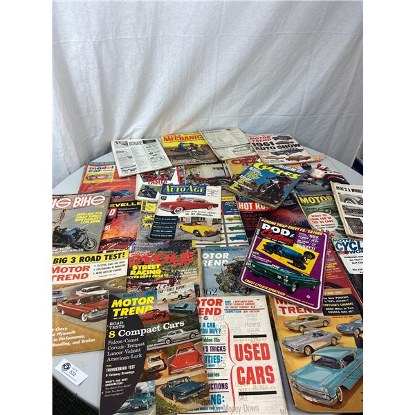 Lot of Vintage Motor Trend Magazines