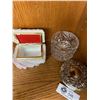 Image 3 : Vintage Berger Porcelain Trinket Box Made in Italy and Sterling Silver Lid and Cut Glass Jar. Lid ha