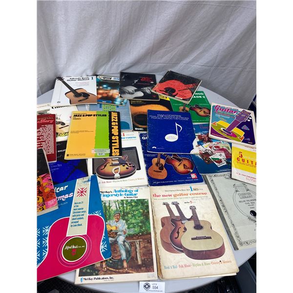 Large Lot of Vintage Music Books Mostly Guitar