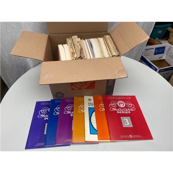 Large Box Lot of Music Books and Sheets.