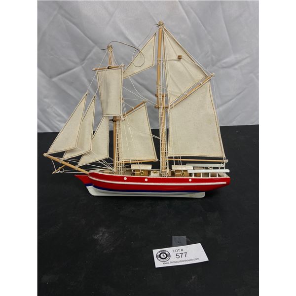 13" L x 12"T Wooden Sailboat with Masts