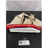 Image 2 : 13" L x 12"T Wooden Sailboat with Masts