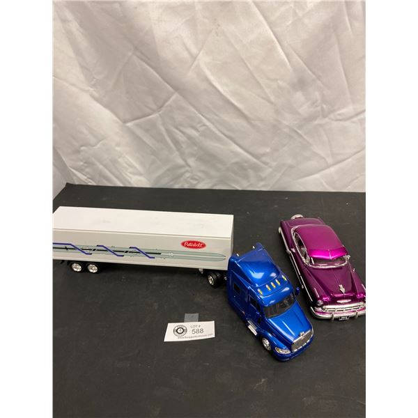 1: 24 Scale 1953 Chevrolet Bel Air and a Peterbuilt Truck and Trailer