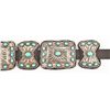 Image 4 : L. James Signed Sterling Turquoise Concho Belt
