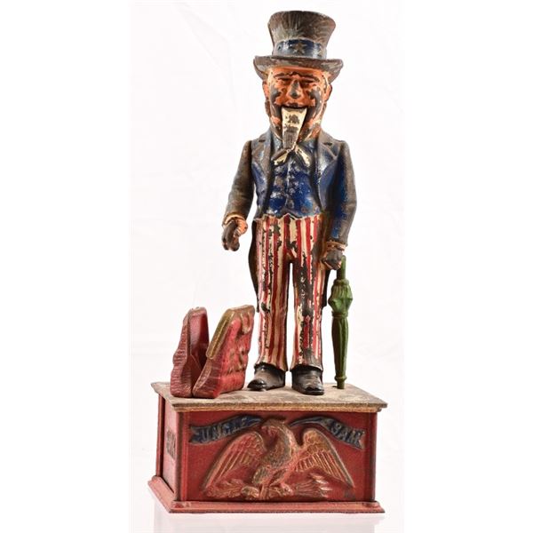 Uncle Sam Cast Iron Coin Bank