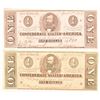 Image 1 : 1863 & 1864 Confederate $1 Notes