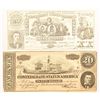 Image 1 : 1861 & 1864 Confederate $20 Notes