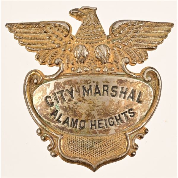 Rare Alamo Heights City Marshall Badge.