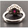 Image 3 : Ladies 18kt White Gold Ruby Ring