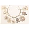 Image 2 : Sterling Silver Multi-Stone Charm Bracelet