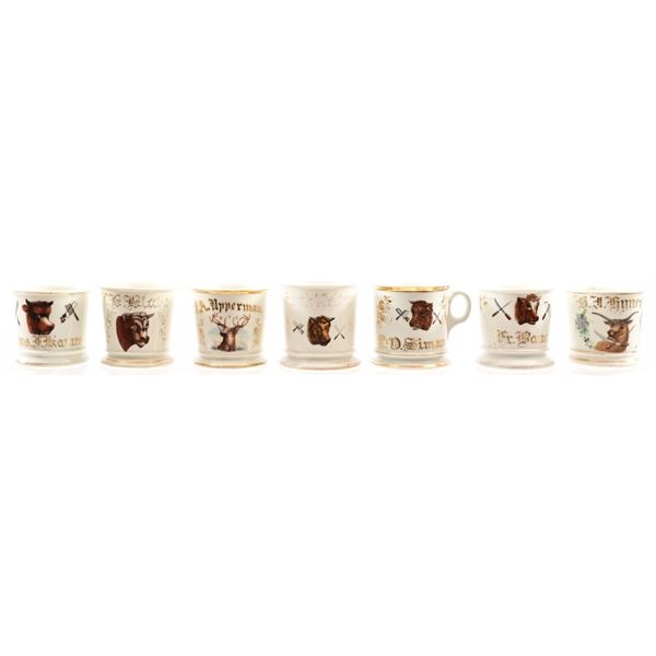 Collection of Cattle Industry Shaving Mugs