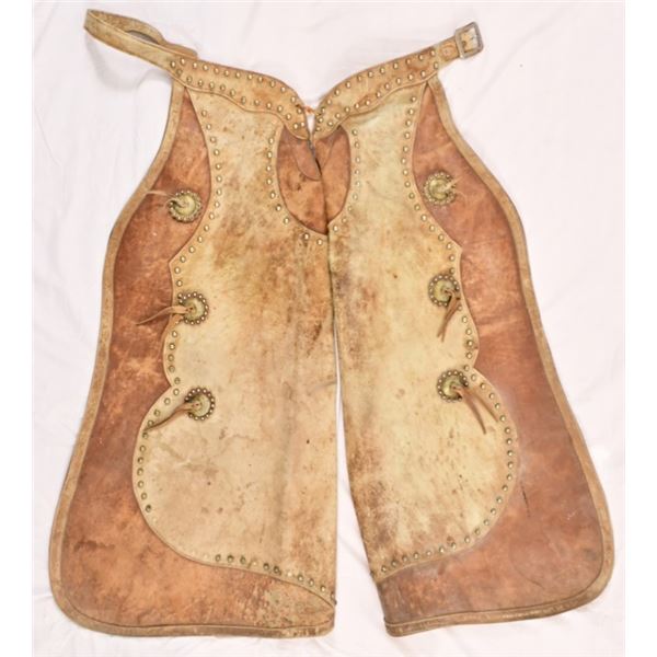 Early 1900's Spotted Leather Cowboy Chaps