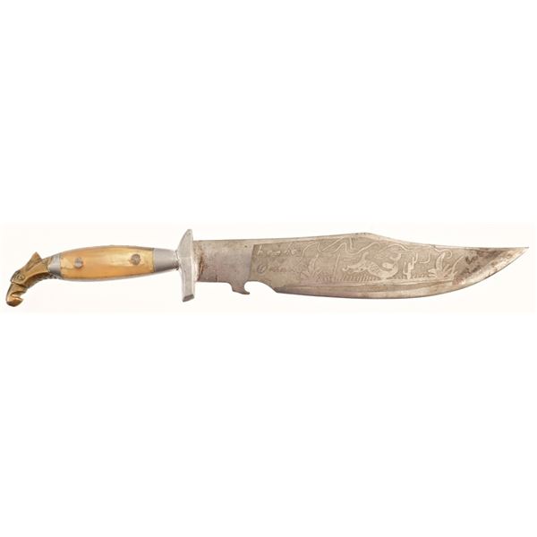 Early Mexican Fighting Bowie Knife