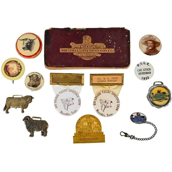 Celluloid Livestock Show & Stockyards Buttons