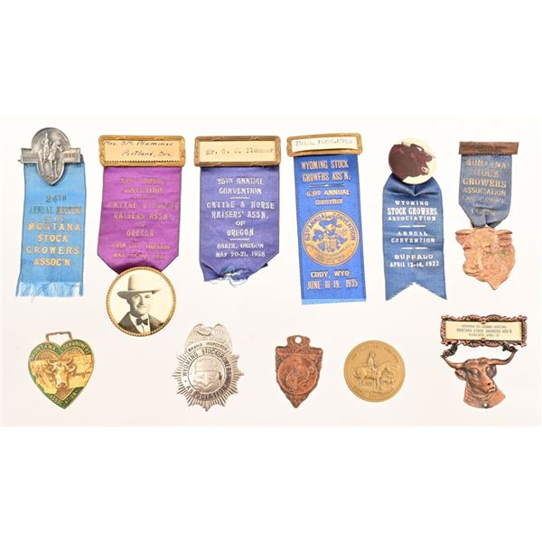 Collection of Stock Growers' Association Pins
