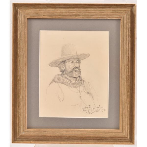 Joe Beeler Original Pencil Drawing